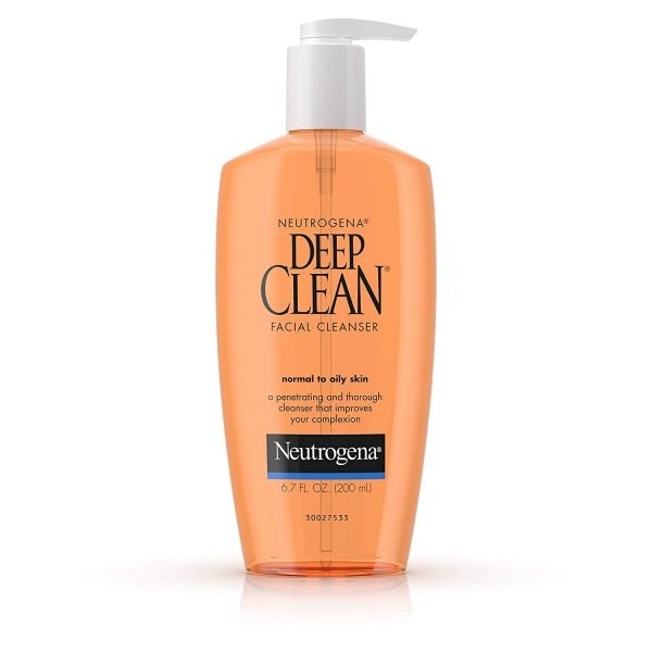 71mEFw3buuL. SL1500 1 1 Neutrogena Deep Clean cleans so deeply and thoroughly that it improves the look and feel of skin. Skin is left cleanwith no poreclogging residue. Your complexion looks fresh and healthy; feels smooth and soft from deeper, more thorough cleansing. This effective face wash contains a hydroxy acid which penetrates deep into pores, dissolving dirt, oil and makeup. It also removes dead surface skin cells that can dry, roughen and dull your complexion. Softer, fresher skin will emerge.
