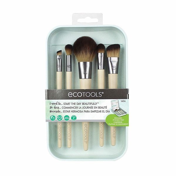 new5 2 <ul class="a-unordered-list a-vertical a-spacing-none"> <li><span class="a-list-item">MAKEUP BRUSH SET: This cruelty free brush set includes an angled foundation brush, concealer brush, eyeshadow brush, angled liner brush & blush brush to help perfect your beauty routine.</span></li> <li><span class="a-list-item">MAKEUP BRUSHES: Whether they're travel size makeup brushes, eye makeup brushes, foundation brushes or big brushes, the EcoTools makeup brushes flawlessly help apply products to your face.</span></li> <li><span class="a-list-item">BAMBOO MAKEUP BRUSHES & PRODUCTS: Our cruelty free products are made from recycled aluminum & plastic with 20% cotton & 80% bamboo fibers.</span></li> <li><span class="a-list-item">ECOTOOLS: We provide high quality, environmentally friendly makeup brushes, sponges, brush cleaners, spa products, face & body care products made of recycled aluminum & plastic with renewable bamboo.</span></li> <li><span class="a-list-item">POWER OF BEAUTY: Aside from our quality cruelty free & vegan makeup products, we donate to Glamour's The Girl Project to support women's empowerment & for women to become the best version of themselves</span></li> </ul>